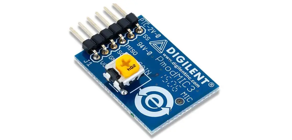 Digilent Pmodmic3 Mems Microphone With Adjustable Gain Owner's Manual