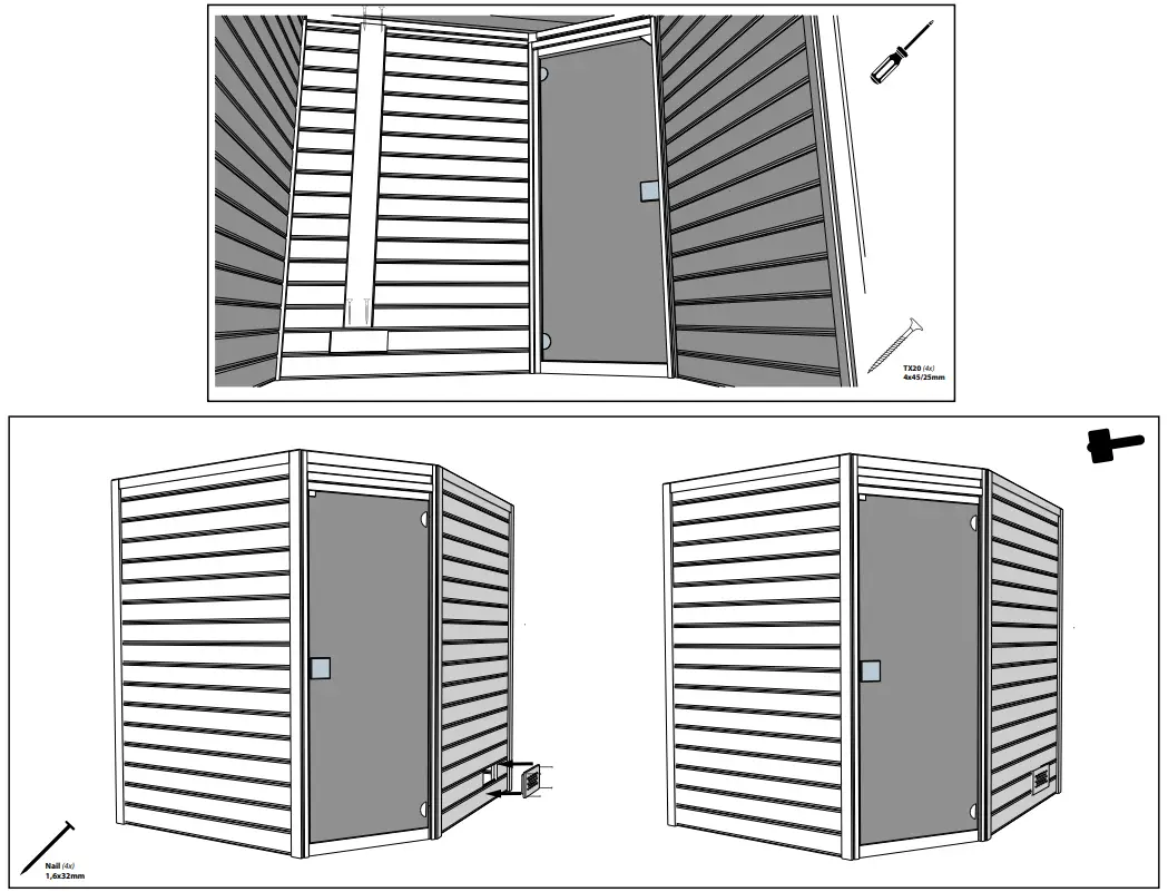 HANSCRAFT PALAPELI HS 4 Solid Selected Spruce Wood - Parts 13