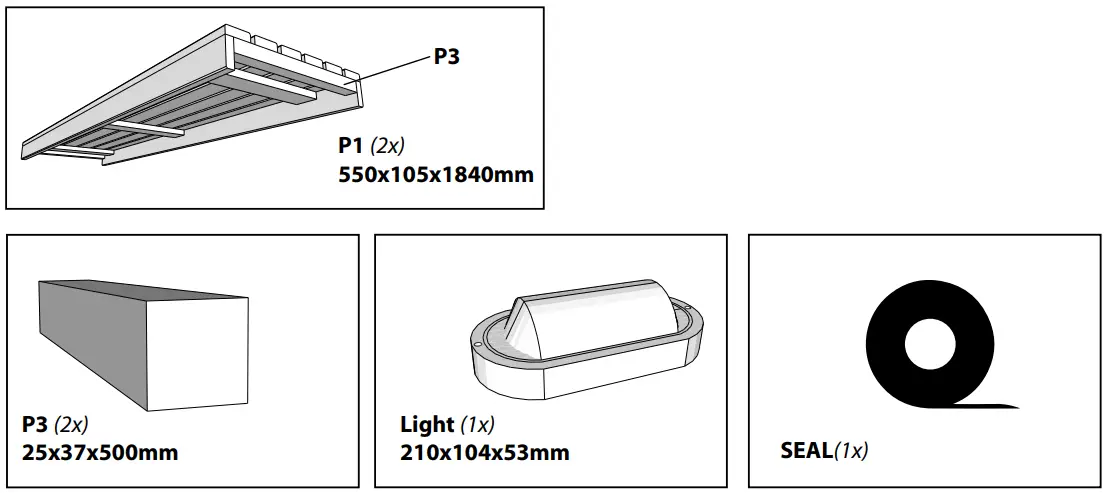 HANSCRAFT PALAPELI HS 4 Solid Selected Spruce Wood - Parts 7