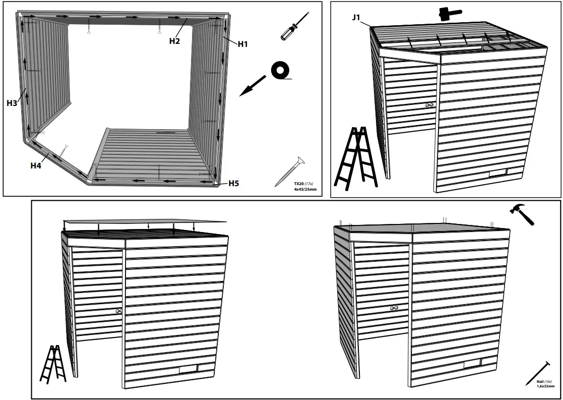 HANSCRAFT PALAPELI HS 4 Solid Selected Spruce Wood - Parts 9