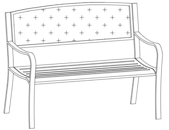 Outsunny 2 Seater Steel Garden Bench.JPG
