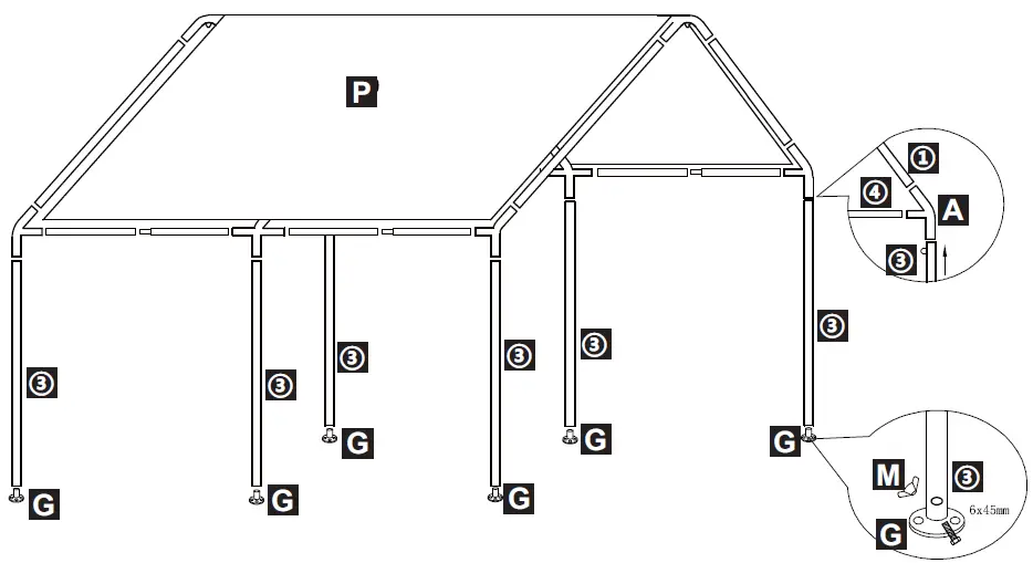 Outsunny-84C-159-10-x-20-ft.-Heavy-Duty-Carport-Canopy-Tent-Shelter-fig-8