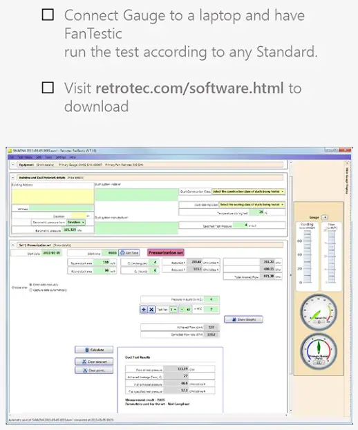 retrotec US440 Commercial Duc Tester - Fan Testic