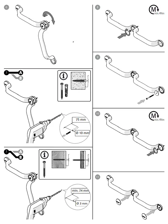 etac 81707110 Extension Grab Rail Flex - Figure2