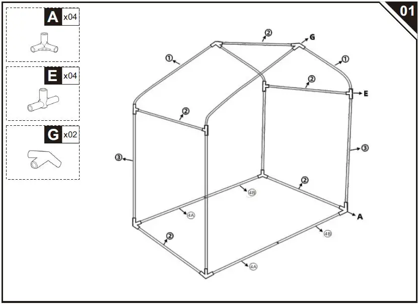 Outsunny-845-154V00-Outdoor-Portable-Walk-In-Greenhouse-fig- (3)