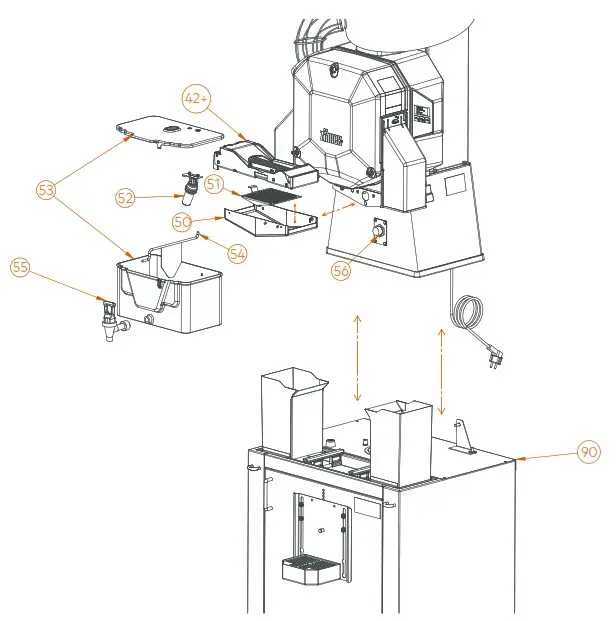 Zumex Speed Pro Self Service Podium Automatic Citrus Juicer - Tank