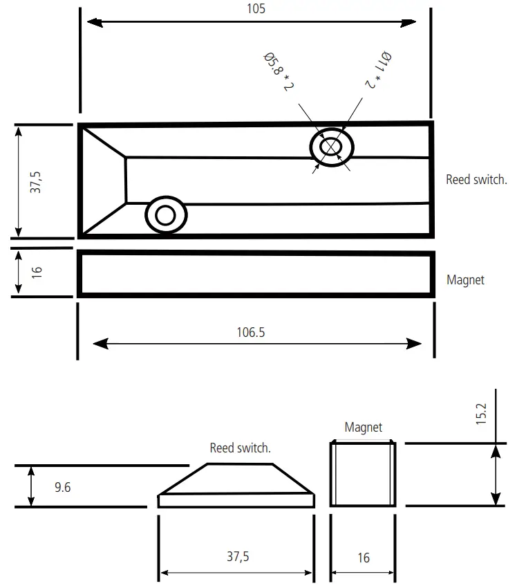 Intelbras XAS Steel Door Wired Opening Magnetic Sensor 