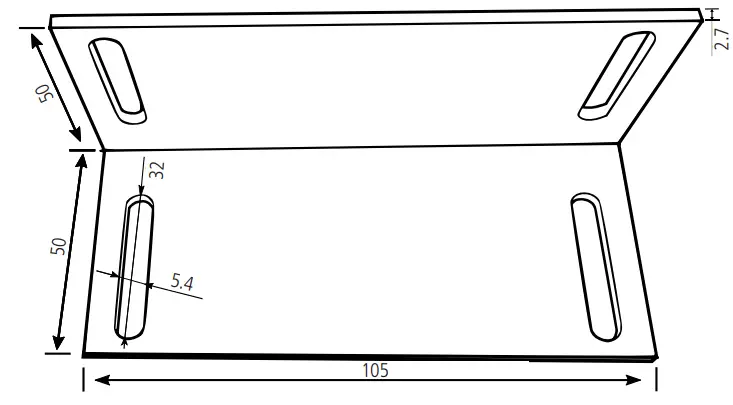 Intelbras XAS Steel Door Wired Opening Magnetic Sensor - Bracket