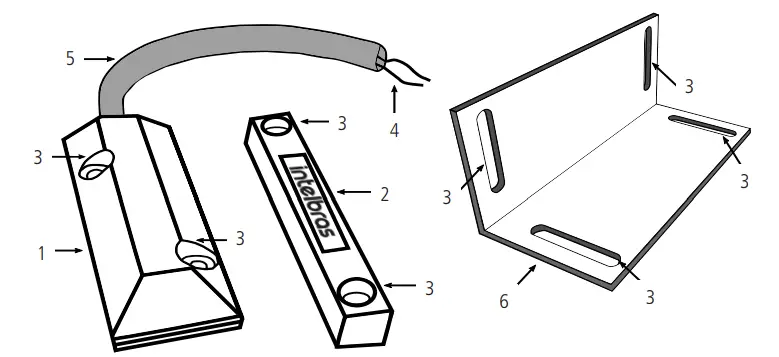 Intelbras XAS Steel Door Wired Opening Magnetic Sensor - Product