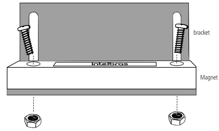 Intelbras XAS Steel Door Wired Opening Magnetic Sensor - screw