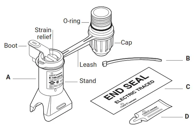 nVent RAYCHEM E 100 LBTV2 High Profile End Seal - MATERIALS