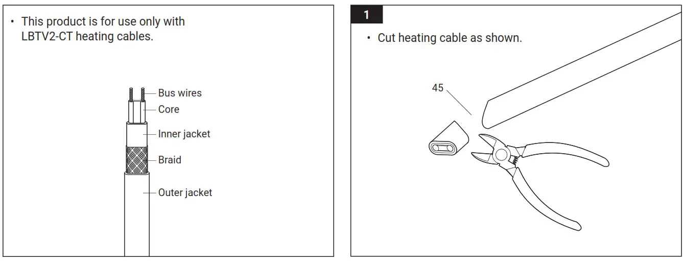 nVent RAYCHEM E 100 LBTV2 High Profile End Seal - fig