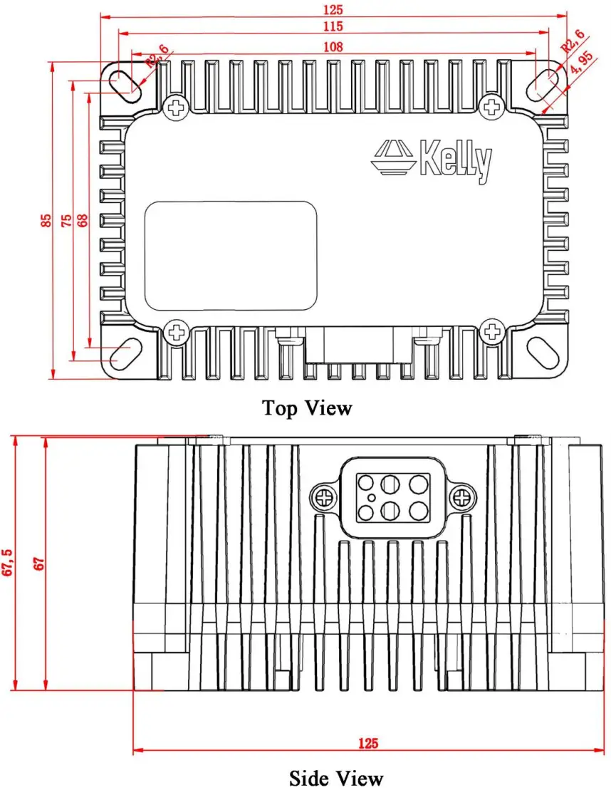 Kelly KL-48DCDC-400-5 Series Isolated DC-DC Converter - Top view