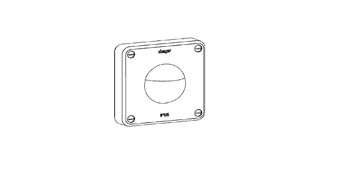 Hager Wh36250805c Flush Mounted Motion Detector Instruction Manual