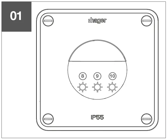 hager-WH36250805C-Flush-Mounted-Motion-Detector-fig-1