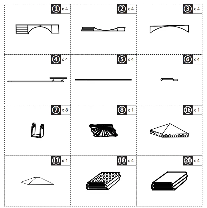 Outsunny 84C 005 Double Top Metal Gazebo with Curtains - Part