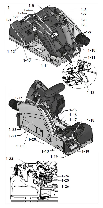 FESTOOL TSV 60 KEBQ Plunge Cut Saw 1