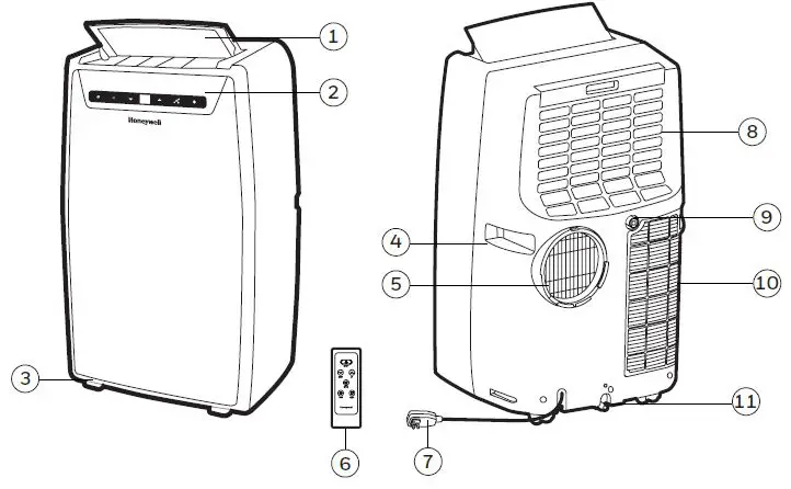 Honeywell-MN4CFS9-Portable-Air-Conditioner-with-Heat-Pump-Dehumidifier-6
