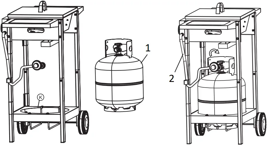 E02GR010 - Installation mode of the gas cylinder