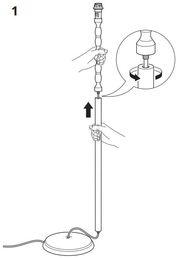 IKEA KINNAHULT Floor Lamp with LED Bulb - Fig 2