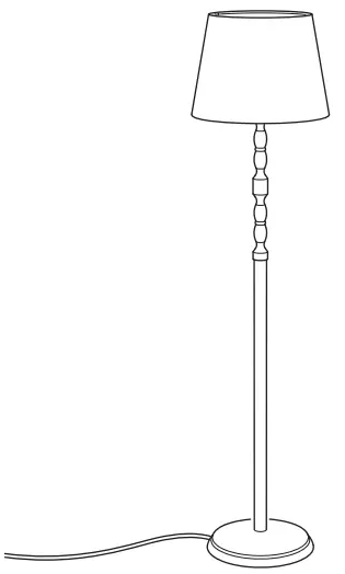 IKEA KINNAHULT Floor Lamp with LED Bulb