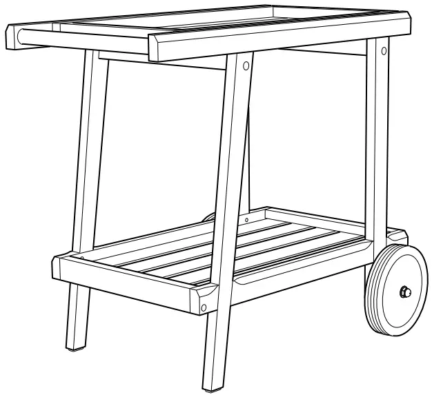 IKEA 105.084.80 HATTHOLMEN Serving Trolley Outside