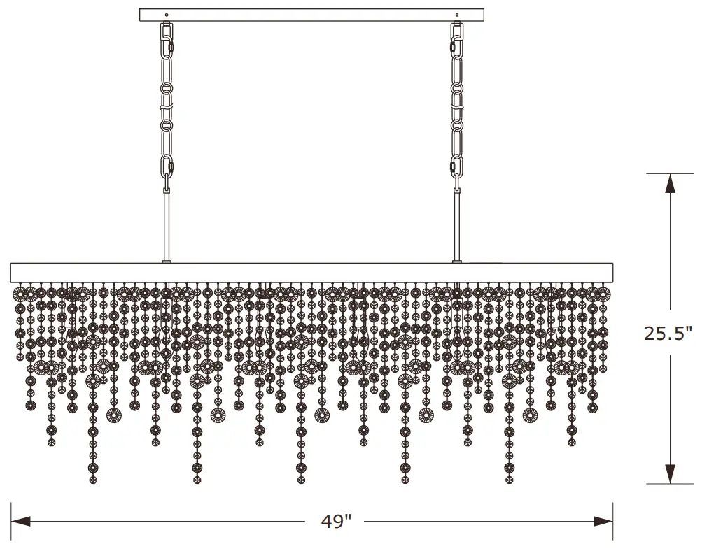 CRYSTORAMA WIN 617 GA CL MWP Winham Six Light Chandelier