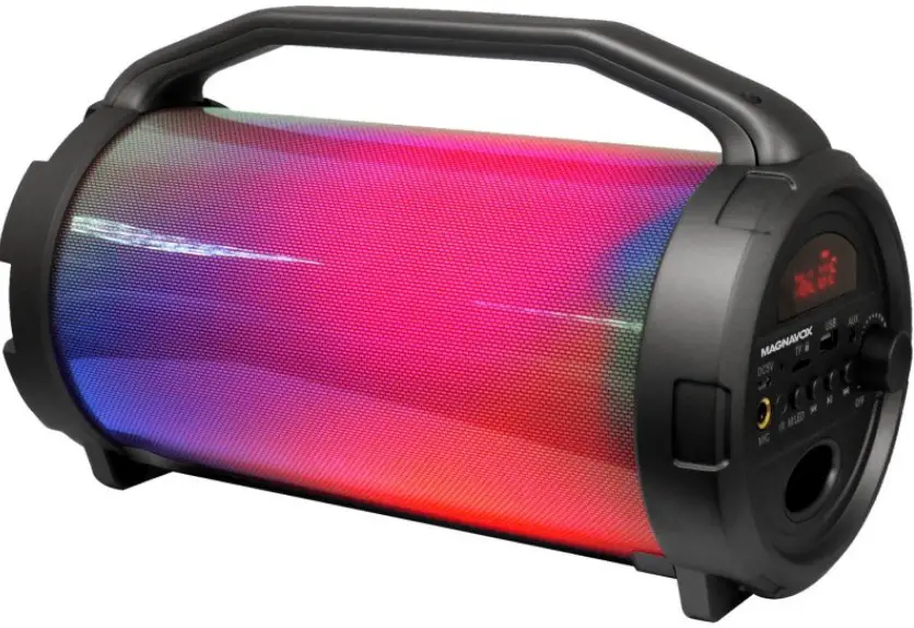 MAGNAVOX MMA3967 Portable Speaker with Color Changing RGB Lights