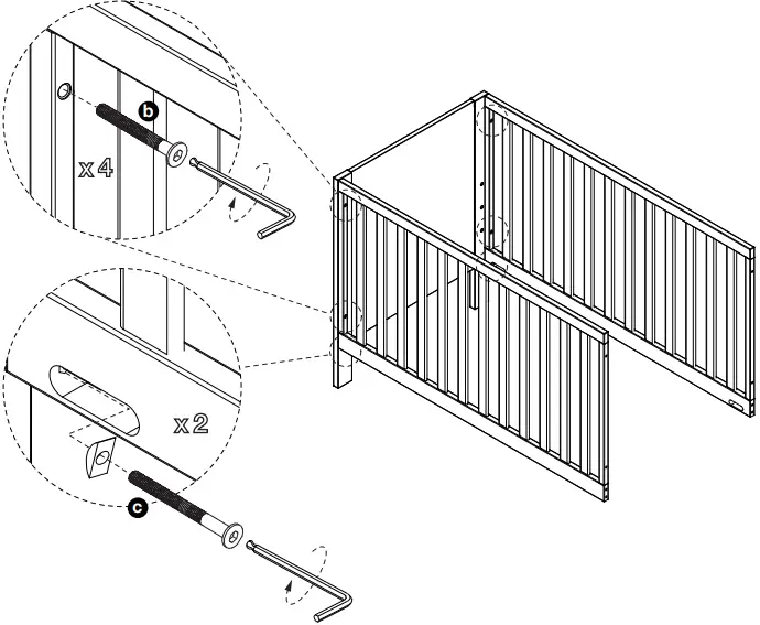 Crate Barrel Opie Two-Tone Wood and Cloud Blue Baby Crib A3