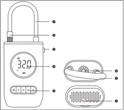 Livoo TEA306 Portable USB Air Compressor Air Pump F1