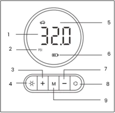 Livoo TEA306 Portable USB Air Compressor Air Pump F6