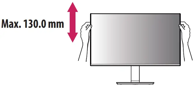 LG 27BN65YP LED LCD MONITOR - Adjusting the Stand Height