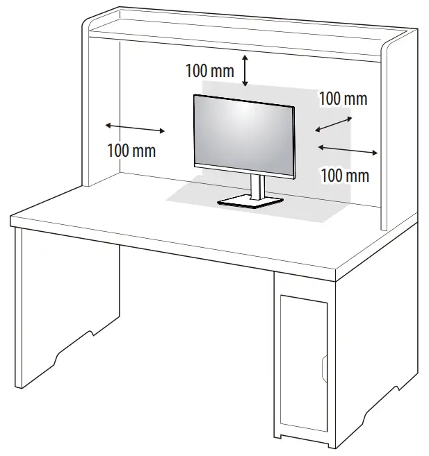 LG 27BN65YP LED LCD MONITOR - Installing on a Table
