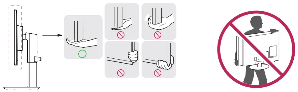 LG 27BN65YP LED LCD MONITOR - Lifting the Monitor