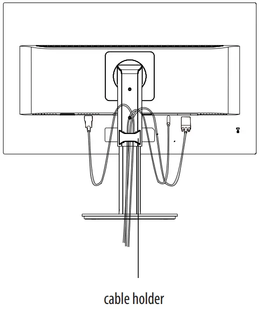 LG 27BN65YP LED LCD MONITOR - Using the cable holder