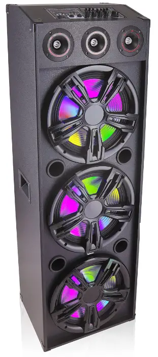 PYLE PPHP1233B 3x12 Inch Portable Wireless BT PA Karaoke Speaker System