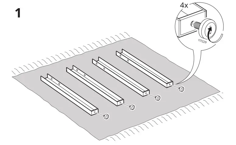 IKEA 205.285.00 PIPLÄRKA Desk - Installation 1