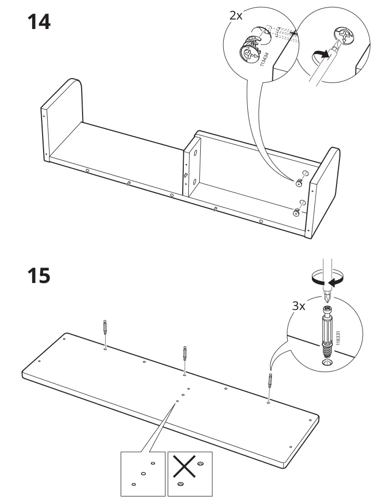 IKEA 205.285.00 PIPLÄRKA Desk - Installation 14 & 15