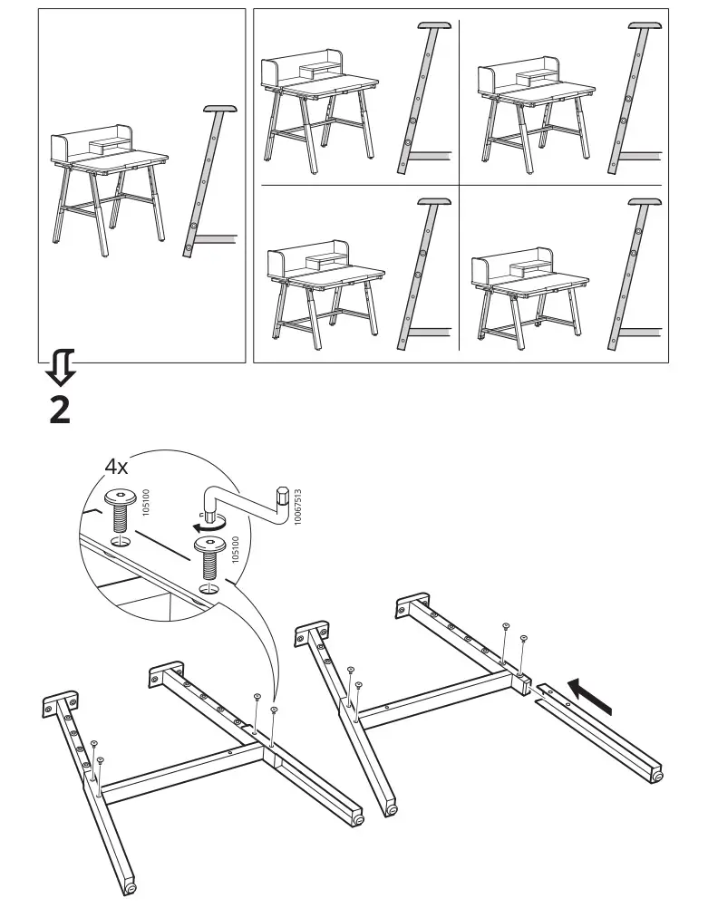 IKEA 205.285.00 PIPLÄRKA Desk - Installation 2