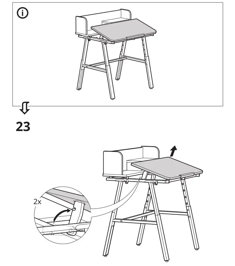 IKEA 205.285.00 PIPLÄRKA Desk - Installation 23