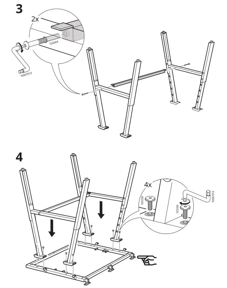 IKEA 205.285.00 PIPLÄRKA Desk - Installation 3 & 4