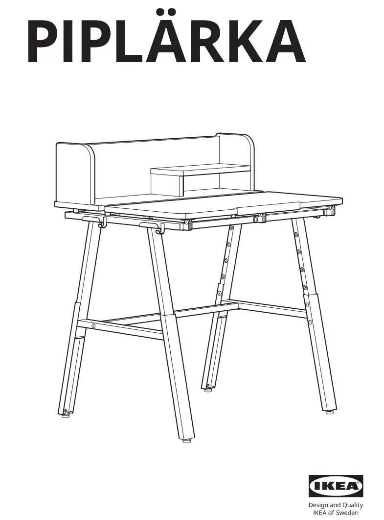 IKEA 205.285.00 PIPLÄRKA Desk Instruction 1