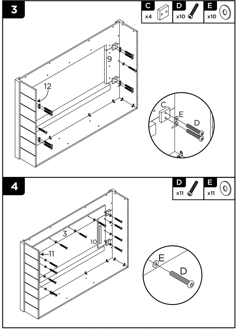 real flame 4220E Bernice Landscape Electric Fireplace - Hardware Ki 2
