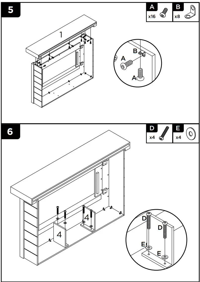real flame 4220E Bernice Landscape Electric Fireplace - Hardware Ki 3
