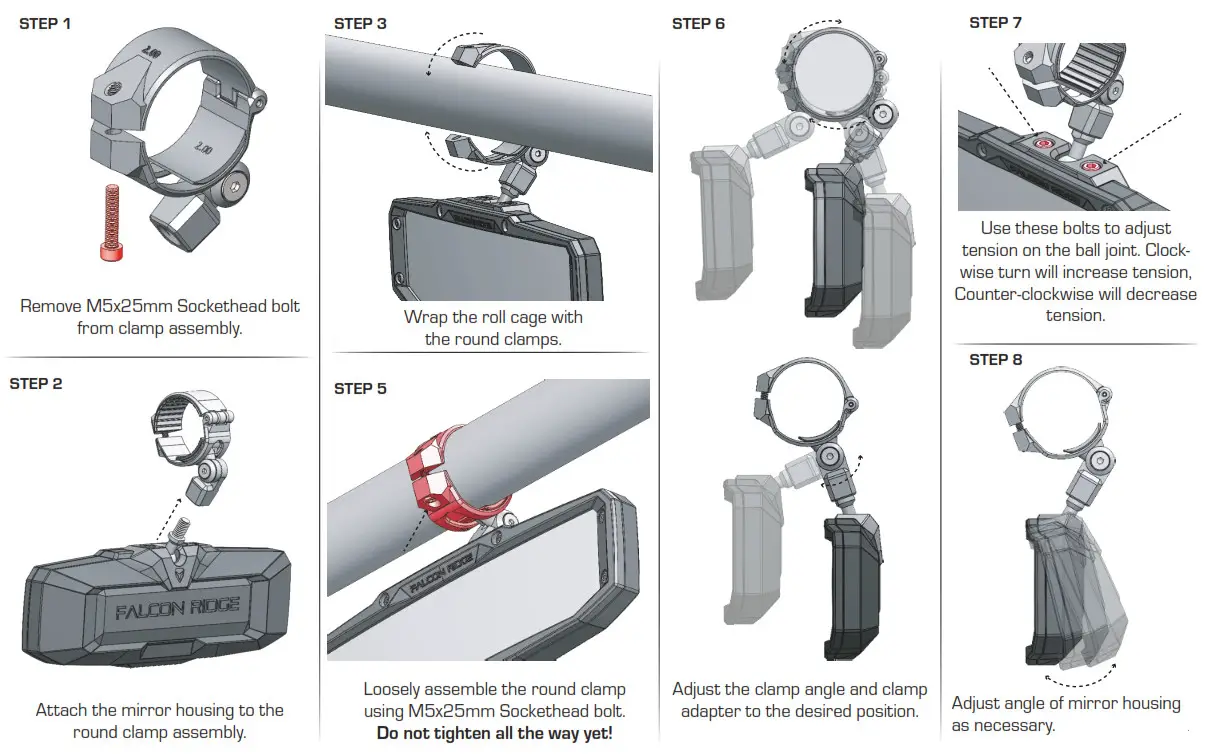 FALCON RIDGE 56-19045 Timberline Side View Mirror - fig