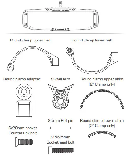 FALCON RIDGE 56-19045 Timberline Side View Mirror