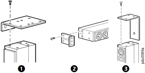 APC-AP9559-Rack-Power-Distribution-Unit-Attaching-brackets-to-the-PDU-Fig-1