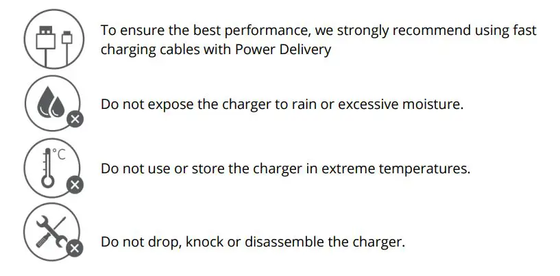 CHOETECH PD6009 Home Charger - Attention