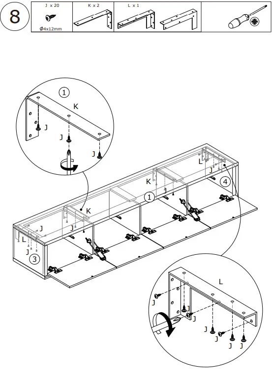FUFU GAGA LJY-KF260077-02 Modern Contemporary Gray TV Cabinet - fig 18