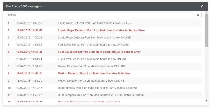 AKCP SP2 sensorProbe2 Remote Monitoring Device - Events 4